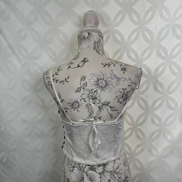 Free People FP One So Posh Corset Cropped Tank Top Ivory Size S NWT‎ - Picture 6 of 9